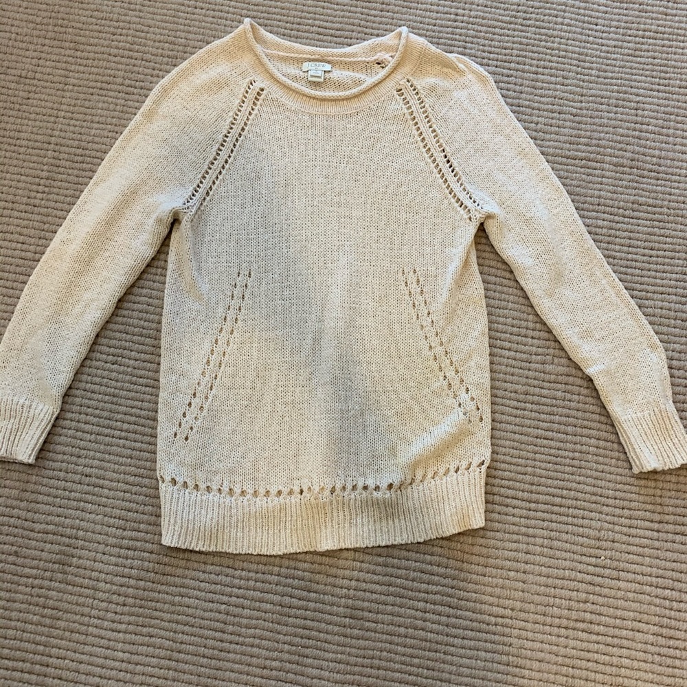 Jcrew cream sweater size small (petite)